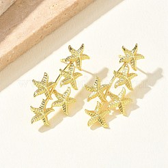Boucles d'oreilles en laiton pour femmes&nbsp;EJEW-A167-02B-G