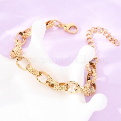 Bracelets à maillons ovales en acier inoxydable 304 pour femmes&nbsp;BJEW-F529-09G