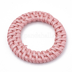 Anelli di collegamento intrecciati a mano verniciati a bastoncino / rattan&nbsp;X-WOVE-N007-01C