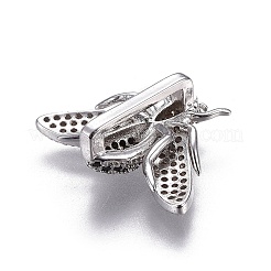 Латунные микро проложить кубического циркония слайд подвески ZIRC-F094-16-RS