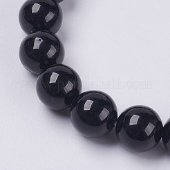 Bracelet extensible avec perles en jade naturel&nbsp;BJEW-P213-06-8mm