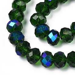 Chapelets de perles en verre électroplaqué&nbsp;EGLA-A034-T10mm-L27