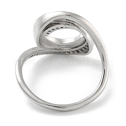 Открытые манжеты из латуни с микро-паве и кубическим цирконием для женщин&nbsp;RJEW-Z059-31P