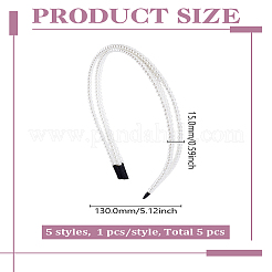 Пластиковые резинки для волос ручной работы из жемчуга для подружек невесты&nbsp;OHAR-LP0002-32