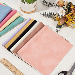 10 Stück 10 Farben mattierte PVC-Kunstlederstoffe&nbsp;DIY-CL0001-71A