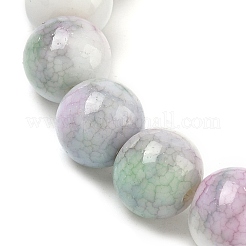 10mm 不透明クラックルガラスビーズストレッチブレスレット（女性用）  プラム  内径：2-1/8インチ（5.5cm）&nbsp;BJEW-PH01823-21
