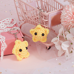 Брелки из полиэстера&nbsp;KEYC-WH0034-58