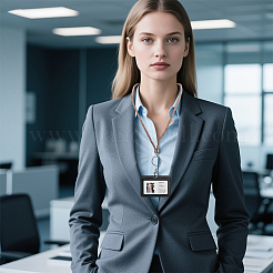 1 шт. шнурок для удостоверения личности из сплава со стразами&nbsp;AJEW-CP0009-93