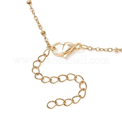 Collane con catena satellitare in acciaio inossidabile 304 con perline sfaccettate in giada malese naturale tinta&nbsp;NJEW-JN05783-01