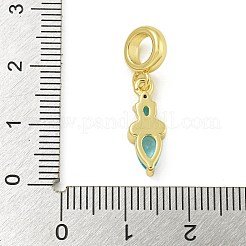 Стойка покрытие латунь паве светло-голубой кубический цирконий губная помада европейские подвески-шармы KK-Z067-53G