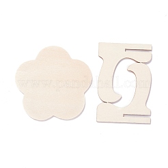 Цветочные деревянные мини-доски AJEW-M035-09