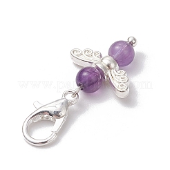 10 шт. 10 стиля подвеска в виде ангела из натуральных и синтетических смешанных драгоценных камней&nbsp;HJEW-JM03143-01