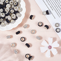 100шт 2 цвета полимерная глина горный хрусталь европейские бусины&nbsp;CPDL-SP0001-02