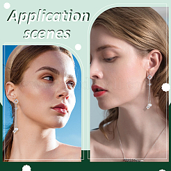 80 шт. 8 стиля 201 нержавеющая сталь серьги-гвоздики с отверстием&nbsp;EJEW-GA0001-07P