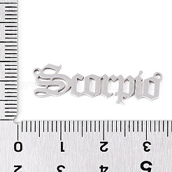 301ステンレススチールペンダント  星座  ステンレス鋼色  蠍座  9.5x30x1mm  穴：1.4mm&nbsp;STAS-CJC0004-03P-11