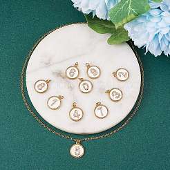 10шт 10 стиля латунные микро проложить прозрачные кубические циркониевые подвески ZIRC-SZ0001-53