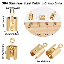 60 шт. ионное покрытие (IP) 304 нержавеющая сталь складные обжимные концы STAS-SC0005-41
