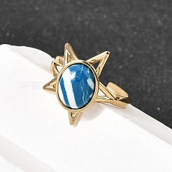 Offene Manschettenringe aus 304 Edelstahl für Damen&nbsp;RJEW-K258-13B-G