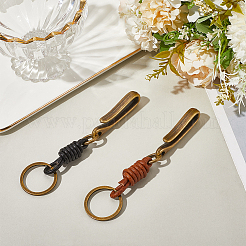 2 шт. 2-цветный сплав U-образный брелок для ремня KEYC-SC0001-65