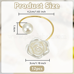 12 шт. железные кольца для салфеток&nbsp;AJEW-OC0014-39G