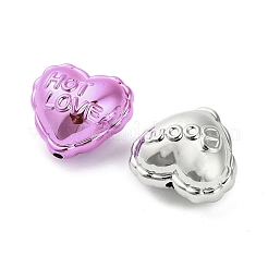 Акриловые бусины в форме сердца с уф-покрытием и надписью «горячая любовь» OACR-V005-03