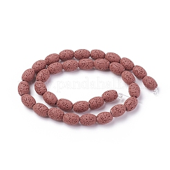 Бусы из натуральной лавы G-F671-03A-07