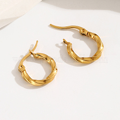 Pendientes de aro giratorios de acero inoxidable 201 de moda&nbsp;LS-RQ5508