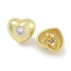 Boucles d'oreilles en laiton avec micro pavé de zircons cubiques pour femmes&nbsp;EJEW-E312-01D-G