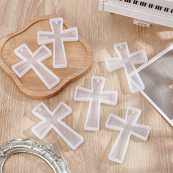 6 molde de silicona para colgante de cruz de diy&nbsp;SIL-HY0001-33
