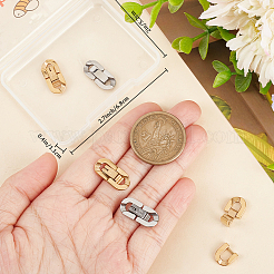 6 шт. 2-х цветные раскладывающиеся застежки из нержавеющей стали марки 304 STAS-BBC0003-02