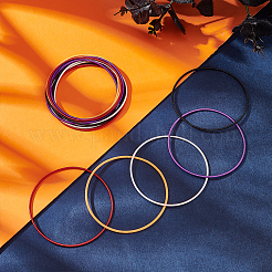 38шт. 5 стиля стальной проволоки круглые змеиные браслеты набор&nbsp;BJEW-BC0001-22