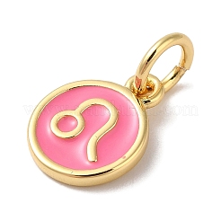 Настоящие 18-каратные позолоченные латунные эмалевые подвески KK-L216-001G-H04