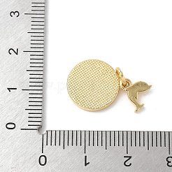 Подвески из латуни с натуральными белыми ракушками&nbsp;KK-S522-12G