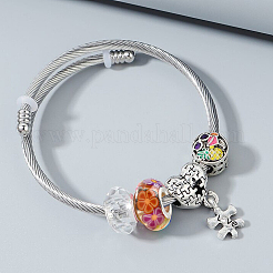 100шт смола с полимерной глиной внутри европейские бусины RESI-PA0001-14A