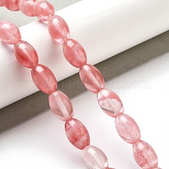 Вишневого кварца стеклянные бусы пряди G-B106-B02-01