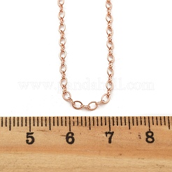 Colliers de chaîne de câble en laiton pour les femmes&nbsp;NJEW-D302-20RG