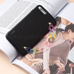 Матовая прозрачная акриловая цепочка для брелоков своими руками&nbsp;HJEW-JM00400-06