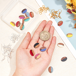 DIY-Sets zur Herstellung baumelnder Ohrringe aus Walnussholz&nbsp;DIY-OC0006-82