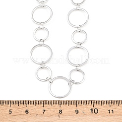 Collane con catena ad anello in acciaio inossidabile 304 da 10 mm e 14 mm&nbsp;NJEW-P343-02C-P