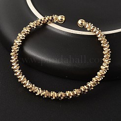 Латунь манжеты браслеты&nbsp;BJEW-F482-04G