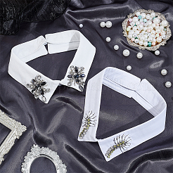 2шт 2 стиля хлопковая съемная блузка с накладным воротником AJEW-NB0003-98