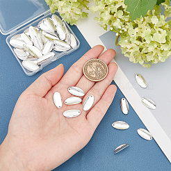 80 шт. латунная пустая бирка плоская овальная срезная подвеска KK-FH0002-56