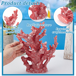 Украшения из искусственного коралла из смолы&nbsp;AJEW-WH0696-124