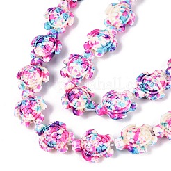 Brins de perles synthétiques teintes en turquoise&nbsp;G-P507-05C