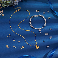 40 шт. 4 стиля ионного покрытия (IP) 304 нержавеющая сталь S-образные застежки STAS-UN0061-24