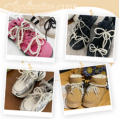 12 Stück Schuhanhänger in 6 Stilen mit Spitze und Schleife aus Kunststoff.&nbsp;DIY-HY0002-57
