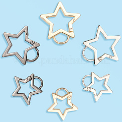 6шт 6 стиля пружинные кольца из цинкового сплава&nbsp;FIND-SP0003-80