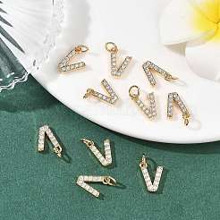 Pendentifs en laiton Shegrace avec micro-pavé de zircone cubique transparente&nbsp;XGRQ29776-394G-V