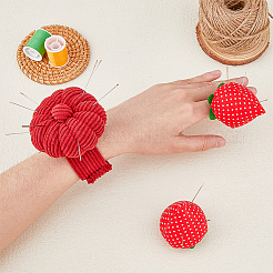 1 шт. хлопковая вельветовая подушка-игольница в виде тыквы DIY-HY0001-58