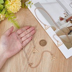 Нескользящие бретельки для бюстгальтера из сплава со стразами и крючками&nbsp;FIND-WH20043-010G